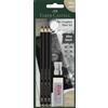 Faber-Castell 115297 Matite Grafite Monocrhome Pitt, Set di 3 Matite Gradi 10B,