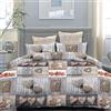TrAdE Shop Traesio COMPLETO MATRIMONIALE CALDO LENZUOLO 250x290CM MAXI ANGOLI CUORI E ROSE GRIGIO