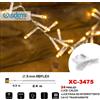 Wisdom CATENA 24 LED A BATTERIA CAVO TRASPARENTE LUCE CALDA FISSA+INTERMITTENTE XC-3475