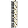 TrAdE Shop Traesio ORGANIZER ARMADIO 10 RIPIANI SCAFFALE PENSILE PORTA OGGETTI BORSE 15x30x120 CM