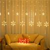 Piushopping TENDA CATENA LUMINOSA LUCI NATALE FESTE 5 MT 135LED NATALIZIE STELLE LUCE CALDA