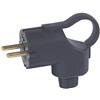 Legrand LEG50252 - Spina standard tedesca, con anello, 2p+t, 16 amp, in caucciù, diametro 2,5 mm, colore: Nero