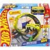 Hot Wheels - Attacco del Serpente, Set con Stazione di Servizio e Pista Spirale,