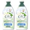 L'Angelica Officinalis, Bagnodoccia Estratto di Cotone e Muschio Bianco, Vellutante, Pelle Morbida e Vellutata, Senza Parabeni, Siliconi e OGM, 500ml (Confezione da 2)