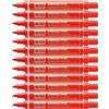 Pentel Pen N50 Marcatore Permanente Rosso Punta Conica - Confezione 12 Pezzi