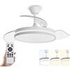 Ventilatore Da Soffitto Con Luce Led Pale Scomparsa Lampadario Sospensione New