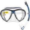 CRESSI Big Eyes Evolution Mask & Alpha Ultra Dry Snorkel Set Combinato Trasparente/Blu