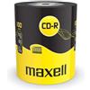 Maxell CD-R 80 Disco vuoto registrabile, 700MB, Velocità di scrittura 52x, Confezione d