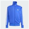 Adidas Firebird Originali Uomo Maglia Di Tuta IN Semi Lucido Blu e Bianco M