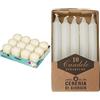 Bolsius Candele basiche per Decorazione, Cera, Avorio, dimensione cero singolo: h 7.8 cm Ø5.8cm, 12 unità & Cereria di Giorgio 407 Candele Steariche, Cera, Bianco, 1.8x1.8x15 cm, 10 unità