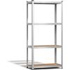 VOUNOT Scaffale Metallo Garage 80x40x160 cm, Scaffali Carichi Pesante, Scaffalature a 4 Ripiani Capacità 700 kg, per Officina, Magazzino, Ufficio