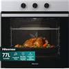 Hisense BI61111AX Forno da Incasso Multifunzione 77 L, Termoventilato, 12 Funzioni di Co