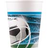 Procos 93746 FSC Paper Cups Football Soccer Fans Party (200ml), 8 Pieces, multic