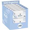 BIOLANE - Salviette per neonati con acqua - 900 salviettine - Set di 12 x 75 - Pulizia delicata ed efficace - Fin dalla nascita - Qualità francese