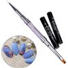 Dual End Flat Liner Nail Art Strass Pittura Pennello Manicure Strumento Morbido
