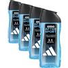 adidas, After Sport Gel Doccia Bagnoschiuma 3 in 1 per Corpo, Capelli e Viso, Fo