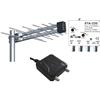 Does not apply Kit antenna TV esterna 20 elementi con amplificatore da palo 30dB 2 ingressi UHF