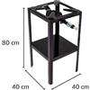 OMAC srl Fornellone Bruciatore in Ghisa Drago Cook & Grill 40 x 40 x 80 cm OMAC