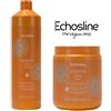 Echosline Keratin Veg Shampoo 1000ml + Maschera 1000ml x C. Colorati e Trattati