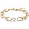 Miluna Bracciale Donna Miluna Argento 925 Dorato Perla bianca coltivata 9mm _PBR3203G