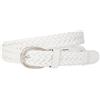 Cintura donna regolabile intrecciata PU fibbia a spillo 100 cm x 2,3 cm pe