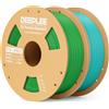DEEPLEE Filamento PLA Basic 1.75 mm, Pack 2 kg: Verde Prato + Turchese (2×1 kg),