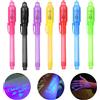 TrAdE Shop Traesio PENNA MAGICA AD INCHIOSTRO INVISIBILE SET 2 PENNE VISIBILE CON LUCE UV GADGET