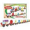 TrAdE Shop Traesio TRENINO TRENO CON VAGONI NUMERI IN LEGNO GIOCATTOLO GIOCO INFANZIA BAMBINI +24