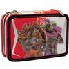TrAdE Shop Traesio ASTUCCIO GORMITI SCUOLA 3 PIANI COMPLETO PORTAPASTELLI PORTAPENNE PENNARELLI