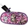 TrAdE Shop Traesio ASTUCCIO OVALE ORGANIZZATO ROSA PORTAPASTELLI PENNE ACCESSORI SCUOLA PER BAMBINE