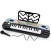 TrAdE Shop Traesio TASTIERA PIANOLA KARAOKE CON MICROFONO EFFETTI MUSICALI MELODIE E PORTA SPARTITO