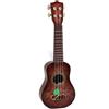 TrAdE Shop Traesio CHITARRA CLASSICA GIOCATTOLO 4 CORDE ACCORDABILE CON CASSA DI RISONANZA MARRONE