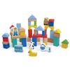 TrAdE Shop Traesio COSTRUZIONI IN LEGNO 50PZ BLOCCHI MATTONCINI COSTRUZIONE BAMBINI CON CONTENITORE