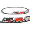 TrAdE Shop Traesio PISTA TRENO TRENINO PER BAMBINI 250CM CON BINARI LOCOMOTIVA 2 VAGONI LUCI SUONI