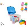 TrAdE Shop Traesio SEDIOLINA BAMBINI CONTENITORE CON COSTRUZIONI PLASTICA COLORATE SEDIA BIMBI