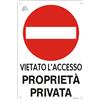 Cartello Proprietà Privata Metallo Alluminio 20x30 Riflettente Vietato Accesso U