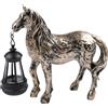 Statuina per cavallo per solare per decorazione per giardino con per lanterna