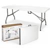 Palucart Tavolo Pieghevole Catering Valigetta Rettangolare 180x71x74 Resina Metallo 344F