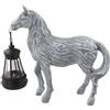 Statuina per cavallo per solare per decorazione per giardino con per lanterna