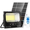 Faro a led 800W, pannello solare con sensore crepuscolare e telecomando, IP 67