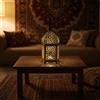 Lanterna Traforata Arabo Lanterna con Luce LED Calda per Decorazioni Natalizie