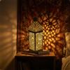 Lanterna Traforata Arabo Lanterna con Luce LED Calda per Decorazioni Natalizie