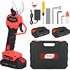 Bilivry Forbici Potatura a Batteria 40 mm con 2x3000 mAh Batteria 24V Forbici rosso