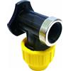 S&M 's & m - Ugello a Gomito per Rubinetto, 25 mm x 3/4, Colore: Nero/Giallo