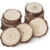 Williyatt 18 Pezzi Dischi Legno Naturale da Decorare, Diametro 8-10cm, Spessore 10mm | Fet