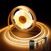 AXMOTUT Striscia LED COB 3 metri 24V, Striscia LED Bianco caldo 2700K, 320LEDs/m