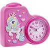 ATLANTA Sveglia Per Bambini Con Movimento Silenzioso 3D Unicorno 2145/17
