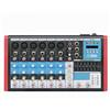 MaxTech MIXER AUDIO 8 CANALI EQUALIZZATORE 4MIC XLR PHANTOM +48V USB MP3 DISPLAY MAXTECH