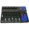 TrAdE Shop Traesio MIXER AUDIO PROFESSIONALE 7 CANALI USB CON ECHO-DELAY DJ KARAOKE PIANOBAR