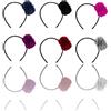 TrAdE Shop Traesio CERCHIETTO FRONTINO PON PON PELLICCIA PELUCHE A03 PALLA FASCIA BAMBINA RAGAZZA